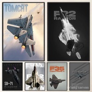 BXEB 1pc American Fighter A10 F22 F14 F15 F16 Apache Poster Self-adhesive Art Waterproof Paper Stick