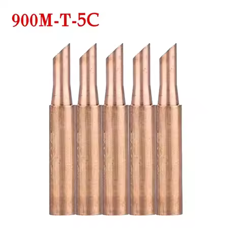 Soldering Iron Tip Solder Tip Soldering Iron Tip 5piece 900M-T-5C Pure Cupper Red Copper Solder Tip 