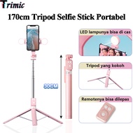 TOMBOL Trimic 170cm Selfie Stick Tongsis Tripod 7 Buttons Bluetooth Remote Control Bluetooth Selfie 