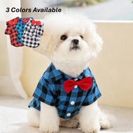 Dog Clothes Summer Pet Plaid Shirt Cat Dog Shirt Bichon Small Dog T-Shirt Clothing Cat Clothes Dog S