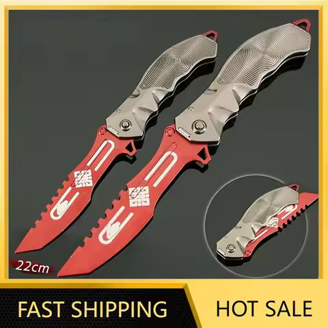 27cm Rabbit Foldable Knife Game ARENA BREAKOUT: INFINTE All Metal Model Replic Prop Military Tainnin