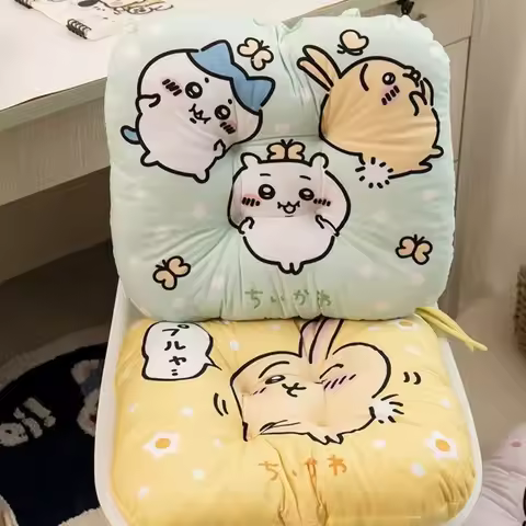 2024 New Kawaii Chikawas Cushion Japanese Anime Chikawa Bear Seat Cushion Backrest Dormitory Office 