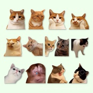 Meme Lucu Lucu MEME Personaliti Ekspresi Kucing Kreatif Pelekat Kereta Pelekat Bagasi Badan Kalis Ai