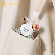 CURTES Travel Pill Case, Convenient Transparent Weekly Pill Box, Pill Box Splitters Waterproof with 