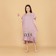 Syfa Rahman - Daster Daisy Viral Bordir Ruffle Jumbo Rayon Twill