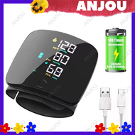 ANJOU Big LCD Display Digital Blood Pressure Monitor Rechargeable Wrist Style With Voice Prompt For 