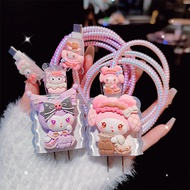Sleeve Charger Cable Protector Cover Compatible for Samsung 25w 3D Cartoon Kuromi Melody Silicone Ch