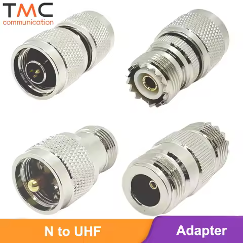 N Type Male Female to PL259 SO239 UHF Male Female RF Coaxial Adapter Connector Kit for Antenna Coax 