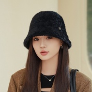 Fur Hat Bucket (High-End Exquisite Four-Pointed Star Mink Female 5 Colors 74ig7) [Fashion Paris]