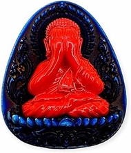 Phra Pidta Jumbo Win Over Poverty Lucky Buddha Charm Lp Toh Genuine Authentic Wealth Fetching, Metal, No Gemstone