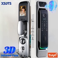 Tuya Smart 3D Face Door Lock Security Face & Camera Monitor Intelligent Fingerprint Password Biometr