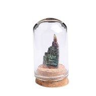 【Best value for money】 Beautiful Rainbow Titanium Bismuth Cluster Ore Mineral Crystal Specimen Glass