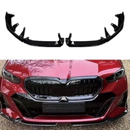 For BMW 5 Series I5 G60 2024 Front Bumper Spoiler Lip Gloss Black Car Lower Splitter Body Protector 