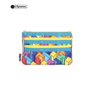 Lesportsac 3 Zip Cosmetic Bag กระเป๋าสตางค์ใบเล็ก กระเป๋าเครื่องสำอาง Style 7158 LeSportsac x Tetris