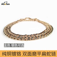 Pet Chain Dog Collar Three-Ring Copper Chain Collar Samoyed Golden Retriever Doberman Dog Chain Medi