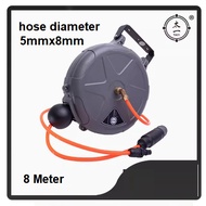 Car Workshop Motorcycle Garage Hose Reel 1/4'' 8 Meter 5mm x 8mm Retractable 260Psi Compressor Hos A