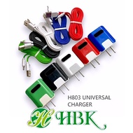 H803 DUAL OUTPUT POWER ADAPTOR FAST CHARGER 2.1A TYPE C ANDROID V8 IOS PHONE 5G