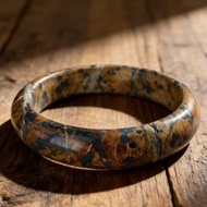 天然鳳凰石手鐲藍銅礦孔雀石鐲子禮盒