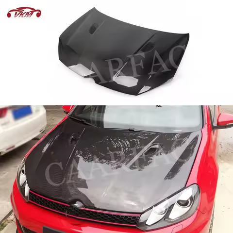 MK6 Carbon Fiber Front Engine Hood Bonnet Cap Air Vent Mesh Cover for VW Golf 6 VI MK6 GTI R20 2010-