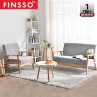 FINSSO: Muji Style Lauren 382 Solid Wood Sofa 1 / 2 / 3 Seater Sofa yang tahan lama / Sofa Kayu