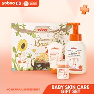 Yoboo Baby Skincare Gift Set (2 in 1 Body Wash and Shampoo, Moisturizer, and Baby Cream)