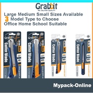 Grabbit Cutter Knife Pisau Pemotong Stationery Quality Auto-Lock Snap-Off Blade