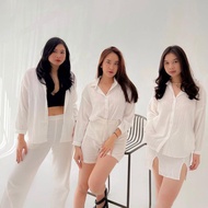 LUNA SHIRT - KEMEJA OVERSIZE LADY CRUSH - KEMEJA OVERSIZE POCKET - BLOUSE RAYON CRINKLE
