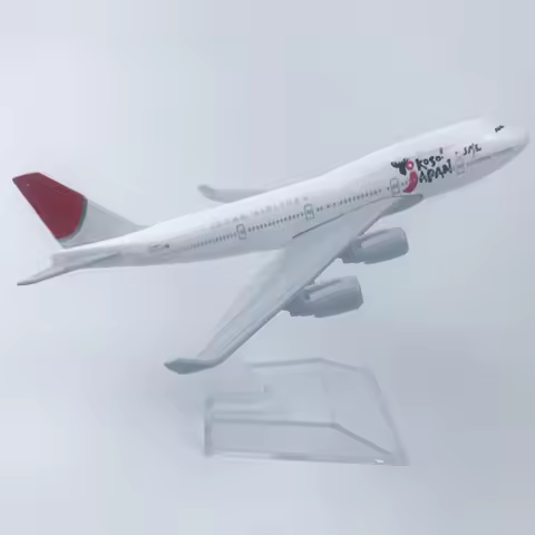 16CM 1/400 Scale Aircraft 747 Alloy Metal Airplane B747 Model Japan Airlines With Stand Plane Displa