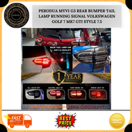 PERODUA MYVI G3 REAR BUMPER TAIL LAMP BRAKE LIGHT RUNNING SIGNAL VOLKSWAGEN GOLF 7 MK7 GTI STYLE 7.5