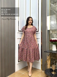 COD | NADIRA DRESS | DASTER WANITA RAYON MOTIF