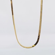 18K金平蛇骨的項鏈 Flat Snakebone Necklace