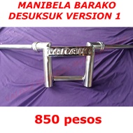 Handle Bar Stainless Manibela 7/8  Version DIRETSO STYLE DESUKSUK  Barako 175 Desuksuk