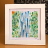 Allie 的舒心藝術 | 手繪粉彩畫 18cm 附框 | 日光森林浴