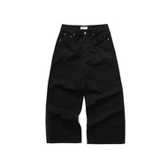 WHITENOSE SILENT BAGGY JEANS / BLACK Wide Leg Jeans, jeans 13.5 OZ