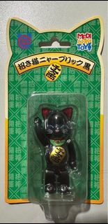Bearbrick 100% 黑色招財貓 千万両 Ny@brick