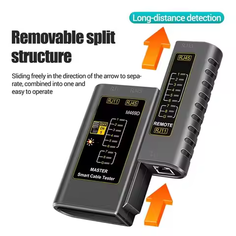 AB97-RJ45 RJ11 LAN Wire Line Detector M469D Network Cable Tester Kit 2Pcs Network Repair Tool Teleph