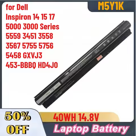 M5Y1K 40WH/2700mAh Battery for Dell Inspiron 14 15 17 5000 3000 Series 5559 3451 3558 3567 5755 5756