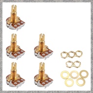 Guitar Potentiometer Audio Volume&Tone Pots Switch Control A500k Split Shaft Taper Potentiometers Go