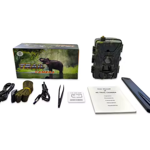 4K 4G Wireless Trail Camera 60MP Video Resolution 4x Optical Zoom Night Vision Waterproof IP66 Deer 