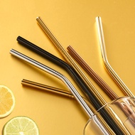 Stainless Steel Metal Drinking Straws Straight/Bent Multicolor Reusable Straw