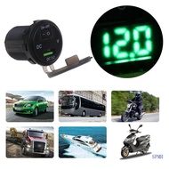 SUP USB Car Charger Socket 12V 24V USB Outlet with LED Voltmeter Fast USB Charger