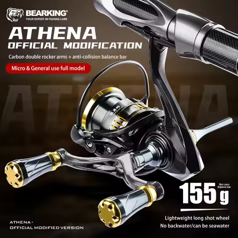 BEARKING RS Athena 5.2:1 Spinning Wheel 6+1BB Slant Mouth Shallow Cup Double Swing Arm Balance Rod U