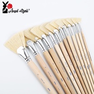 Angel Mark Fan-shaped Brush Paint Brush Drawing White Pig Bristles Professional Oil Acrylic Painting