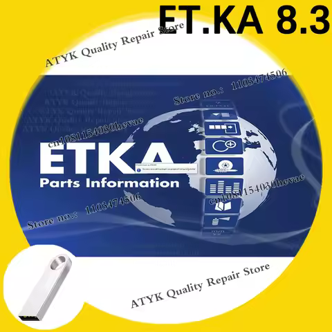 etk.a V8.3 car tools ETK.A 8.3 win Auto Repair Software ET-KA 8.3 for A-udi for V-W Group Vehicles E