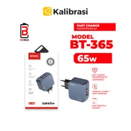 BT ACC - ADAPTOR BT-365 65W GaN USB-A + 2 TYPE-C + LIGHTNING BLUE