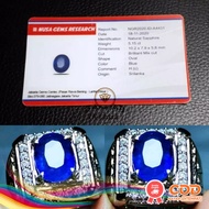 Men's Ring royal blue sapphire ceylon Sri Lanka memo ngr origin Sri Lanka