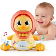 JUYEE Baby Crawling Toys Set of 4 - Magnetic Ducks Family for Infants 6-9-12 Months, Tummy Time Toys