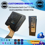CUSTOMIZED MINI PC/i7-12700(12TH GEN)/32GB RAM/1TB NVME SSD/WIN 11