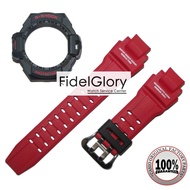 ♞,♘Casio G-shock Original GA-1000 / GA-1100 Black and Red Matte Bezel and Strap sold by fidelglory