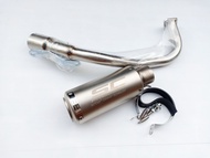 ชุดท่อ Click 125i ชุดท่อ Click150i ท่อclick125i ท่อclick150i +ปลายท่อเอสซีสีเงินยาว 9.5นิ้ว